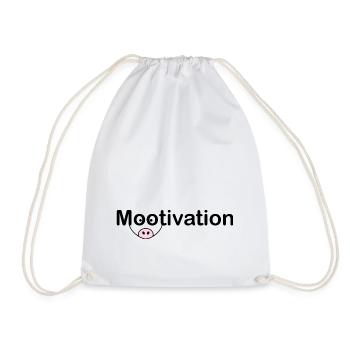 Mootivation Muh Motivation lustige Tiere - Turnbeutel - Weiß - Vorne