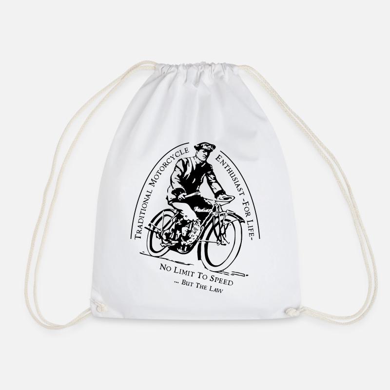 Traditional Motorcycle Enthusiast -For Life- - Turnbeutel - Weiß