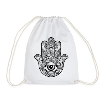 Fatima's hand - Drawstring Bag - white - Front