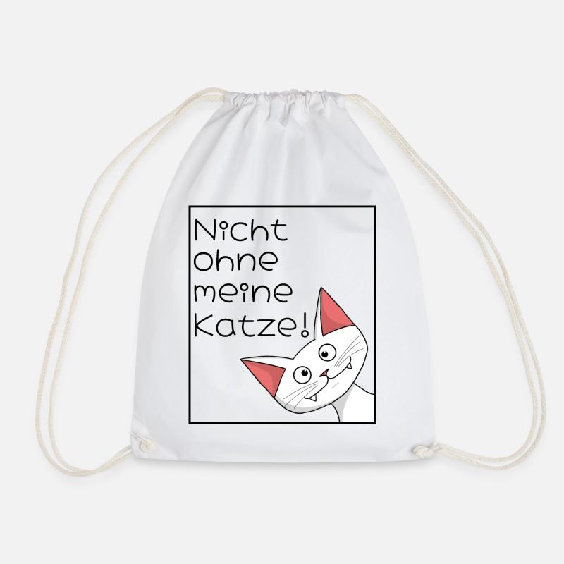 Nicht ohne meine Katze - Turnbeutel - Weiß