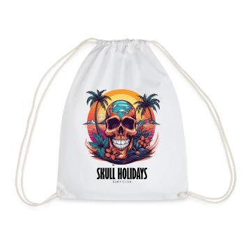 Skull Holidays - Surf Club - Turnbeutel - Weiß - Vorne