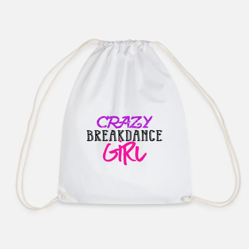Breakdance Breakdancer Hip Hop B-Girl Geschenk - Turnbeutel - Weiß