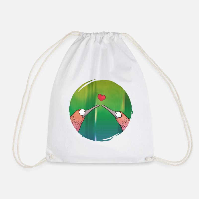 Kiwi Liebe - Turnbeutel - Weiß