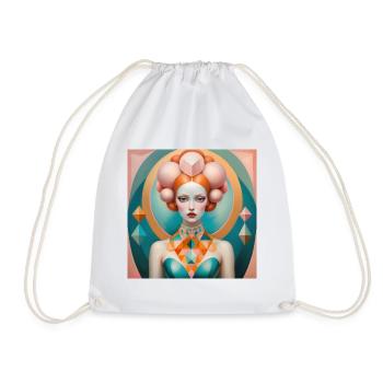 Aurora, digital painting - Drawstring Bag - white - Front