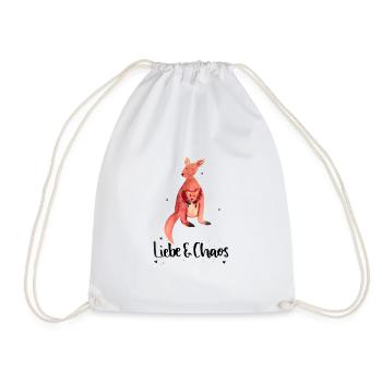 kangourou - Sac de sport léger - blanc - Devant