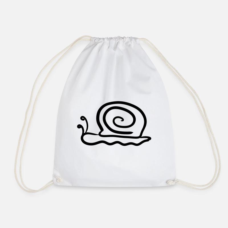 Schnecke - Turnbeutel - Weiß