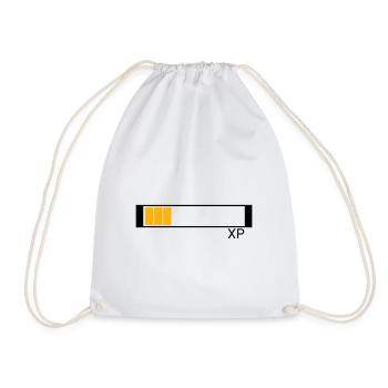 Conception de points d'expérience XP pour nerd et geek - Sac de sport léger - blanc - Devant