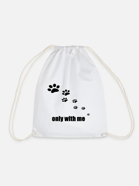 Slady dog doggy animal gift - Drawstring Bag - white