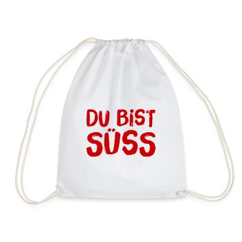 du bist süss - Turnbeutel - Weiß - Vorne