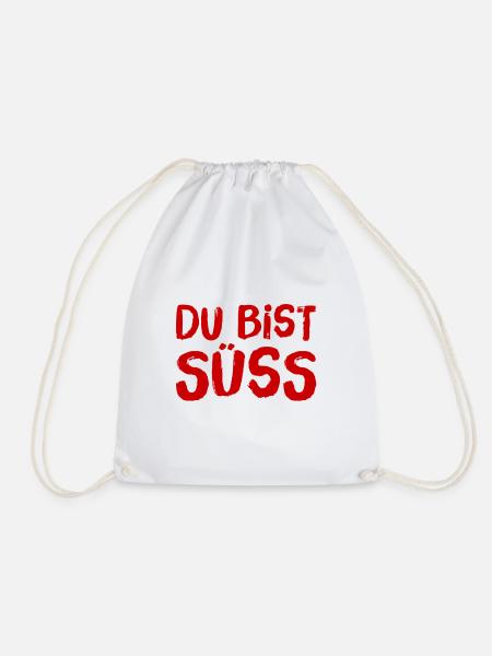 du bist süss - Turnbeutel - Weiß