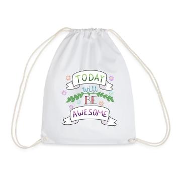 Aujourd’hui sera génial - Sac de sport léger - blanc - Devant