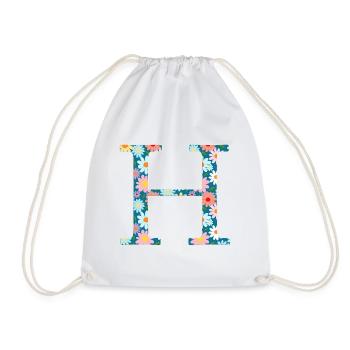 Motif floral personnalisable Monogram H - Sac de sport léger - blanc - Devant
