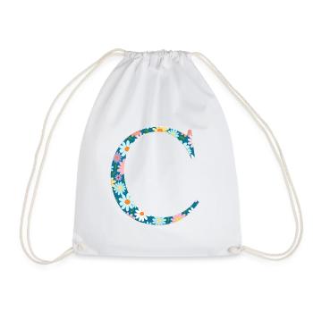 Motif floral personnalisable Monogram C - Sac de sport léger - blanc - Devant