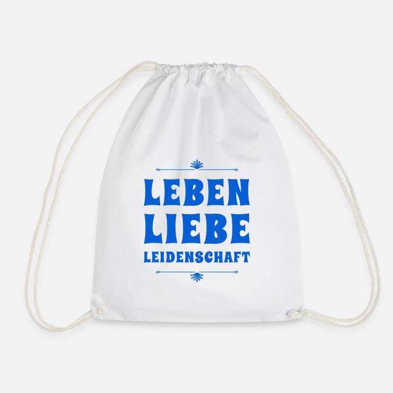ich liebe mein Leben - Turnbeutel - Weiß