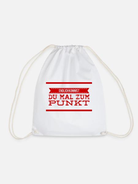 du redest zuviel - Turnbeutel - Weiß
