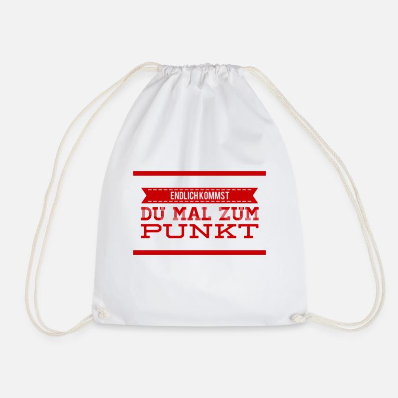 du redest zuviel - Turnbeutel - Weiß