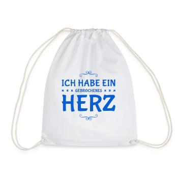 ich habe ein gebrochenes Herz - Turnbeutel - Weiß - Vorne