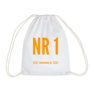 Nr. 1, Sie sind dran - Turnbeutel - Weiß - Vorne