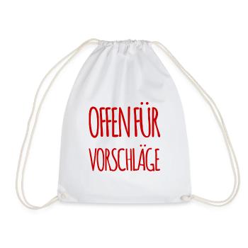 hat jemand Ideen? - Turnbeutel - Weiß - Vorne