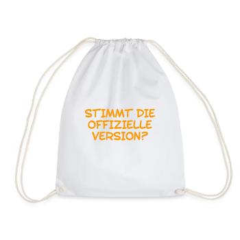 ob das wohl stimmt? - Turnbeutel - Weiß - Vorne