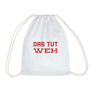 wie peinlich - Turnbeutel - Weiß - Vorne