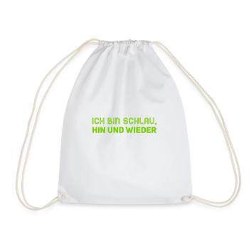 ab und zu bin ich klug - Turnbeutel - Weiß - Vorne
