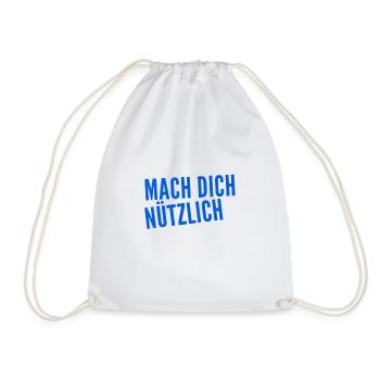 mach dich nützlich - Turnbeutel - Weiß - Vorne