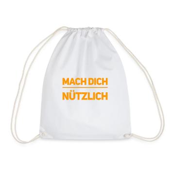 mach etwas sinnvoles - Turnbeutel - Weiß - Vorne
