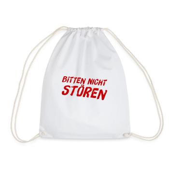 bitte nicht stören - Turnbeutel - Weiß - Vorne