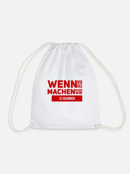 Zusammenhalt ist wichtig - Turnbeutel - Weiß