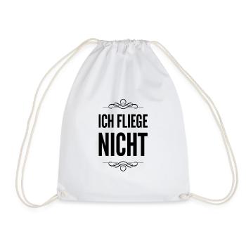 ich bin gegen das Fliegen - Turnbeutel - Weiß - Vorne