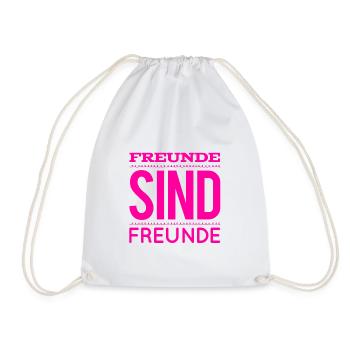 Freunde sind genial - Turnbeutel - Weiß - Vorne