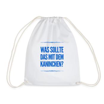 das mit dem Kaninchen - Turnbeutel - Weiß - Vorne
