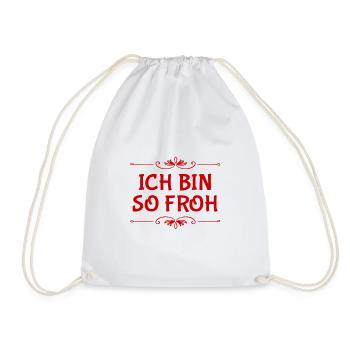 ich bin fröhlich - Turnbeutel - Weiß - Vorne