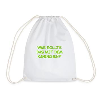 das Rätsel um das Kaninchen - Turnbeutel - Weiß - Vorne
