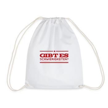 gibt es Schwierigkeiten? - Turnbeutel - Weiß - Vorne