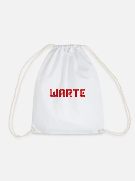 warte - Turnbeutel - Weiß