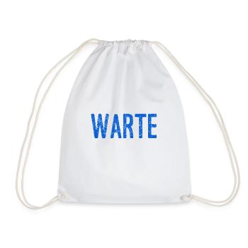 warte kurz - Turnbeutel - Weiß - Vorne
