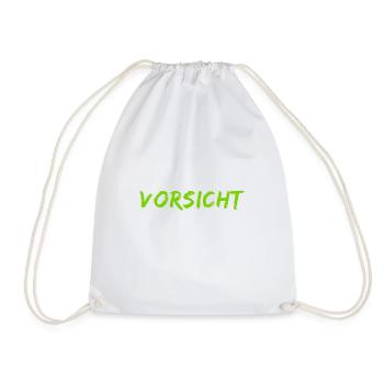 Achtung - Turnbeutel - Weiß - Vorne
