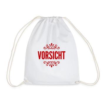 sei vorsichtig - Turnbeutel - Weiß - Vorne