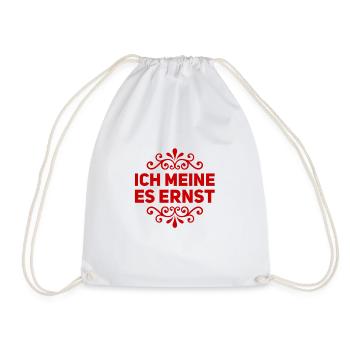 es wird ernst - Turnbeutel - Weiß - Vorne