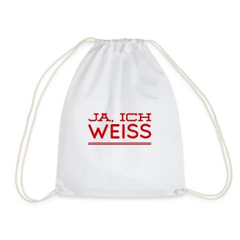 ich weiß es - Turnbeutel - Weiß - Vorne