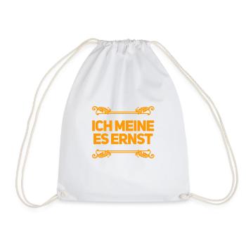 das ist mein ernst - Turnbeutel - Weiß - Vorne