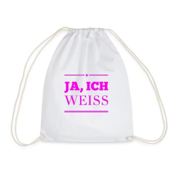 ich weiß das doch - Turnbeutel - Weiß - Vorne