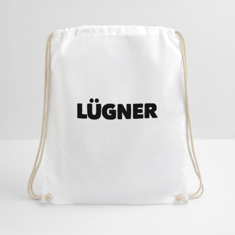 vor dir steht ein Lügner Turnbeutel