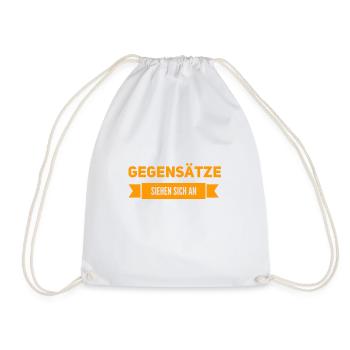 Gegensätze sind das Salz in der Supper - Turnbeutel - Weiß - Vorne
