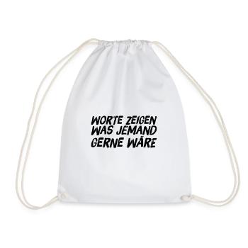 der Wert der Worte - Turnbeutel - Weiß - Vorne