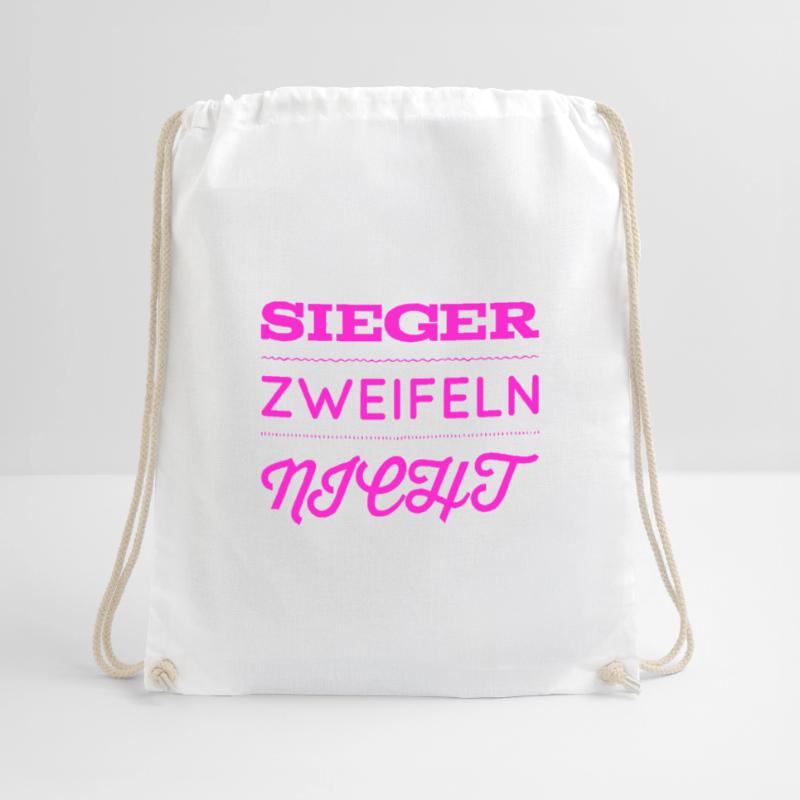 vor dir steht ein Gewinner Turnbeutel