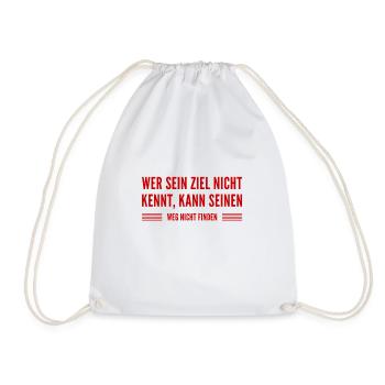 kenne dein Ziel - Turnbeutel - Weiß - Vorne