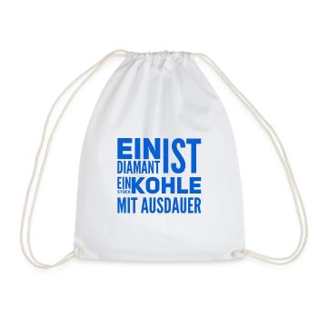 ein Diamant mit Ausdauer - Turnbeutel - Weiß - Vorne